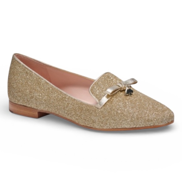 kate spade Shoes - Kate Spade Women's New York Georgia Glitter Loafer Gold Sparkle Shoes NIB